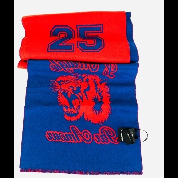 Gucci Tiger Jacquard Scarf L'Aveugle Par Amour